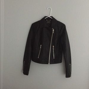 Leather moto jacket